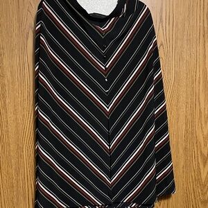 Apt. 9 Black and Red Chevron Maxi Skirt